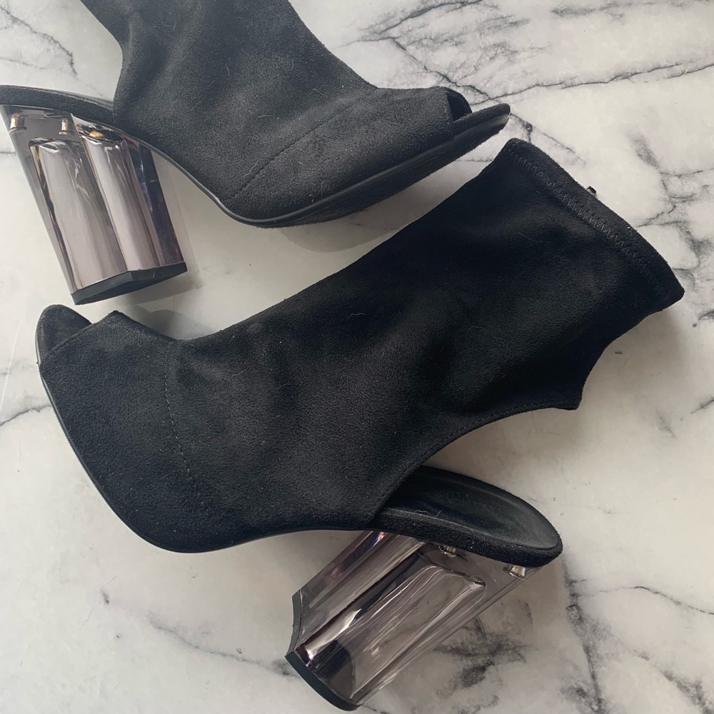 Black clear heels